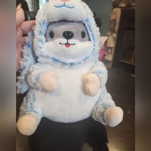 Adorable Blue and White Plush Toy